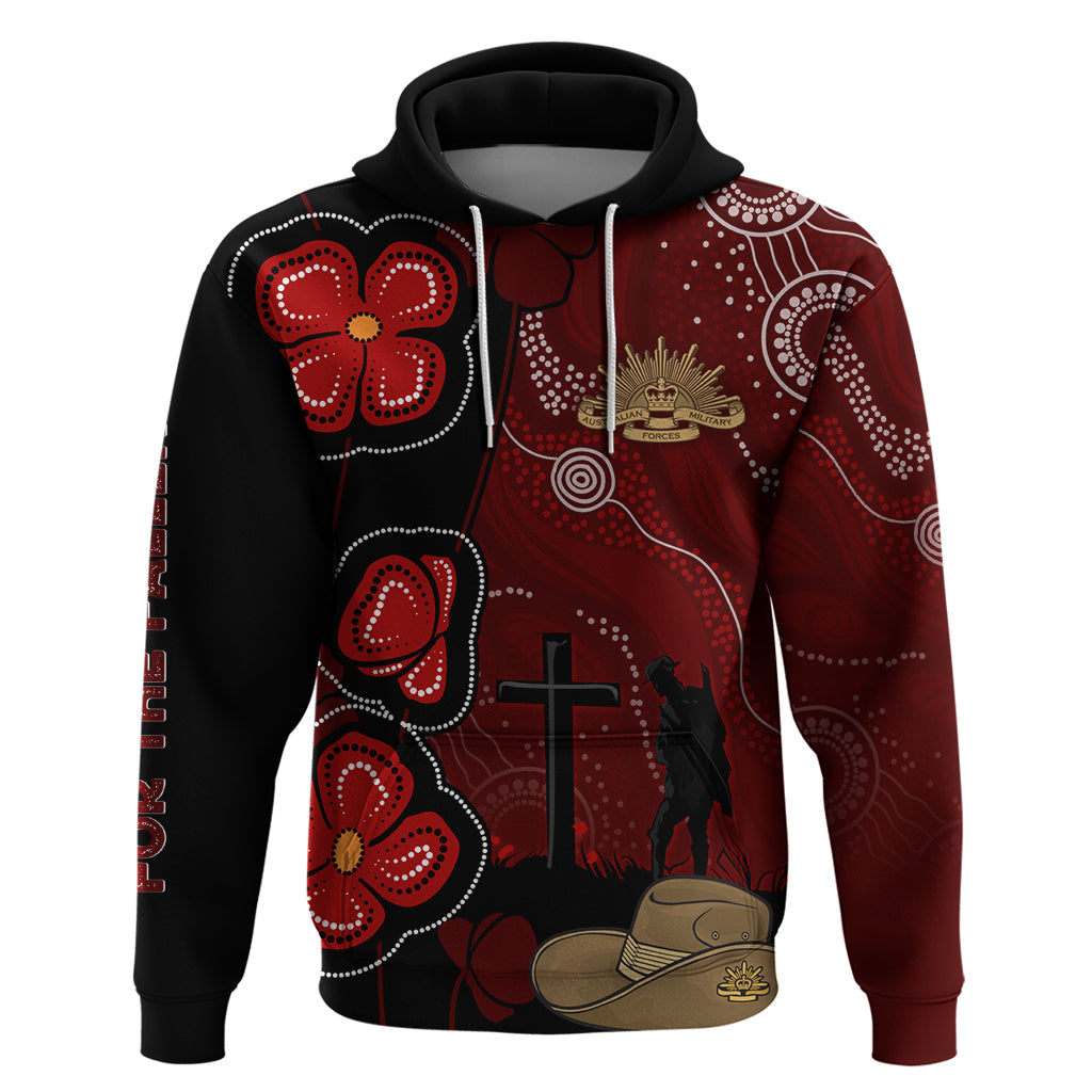 ANZAC Aboriginal Australia Hoodie For the Fallen LT7 - Vibe Hoodie Shop