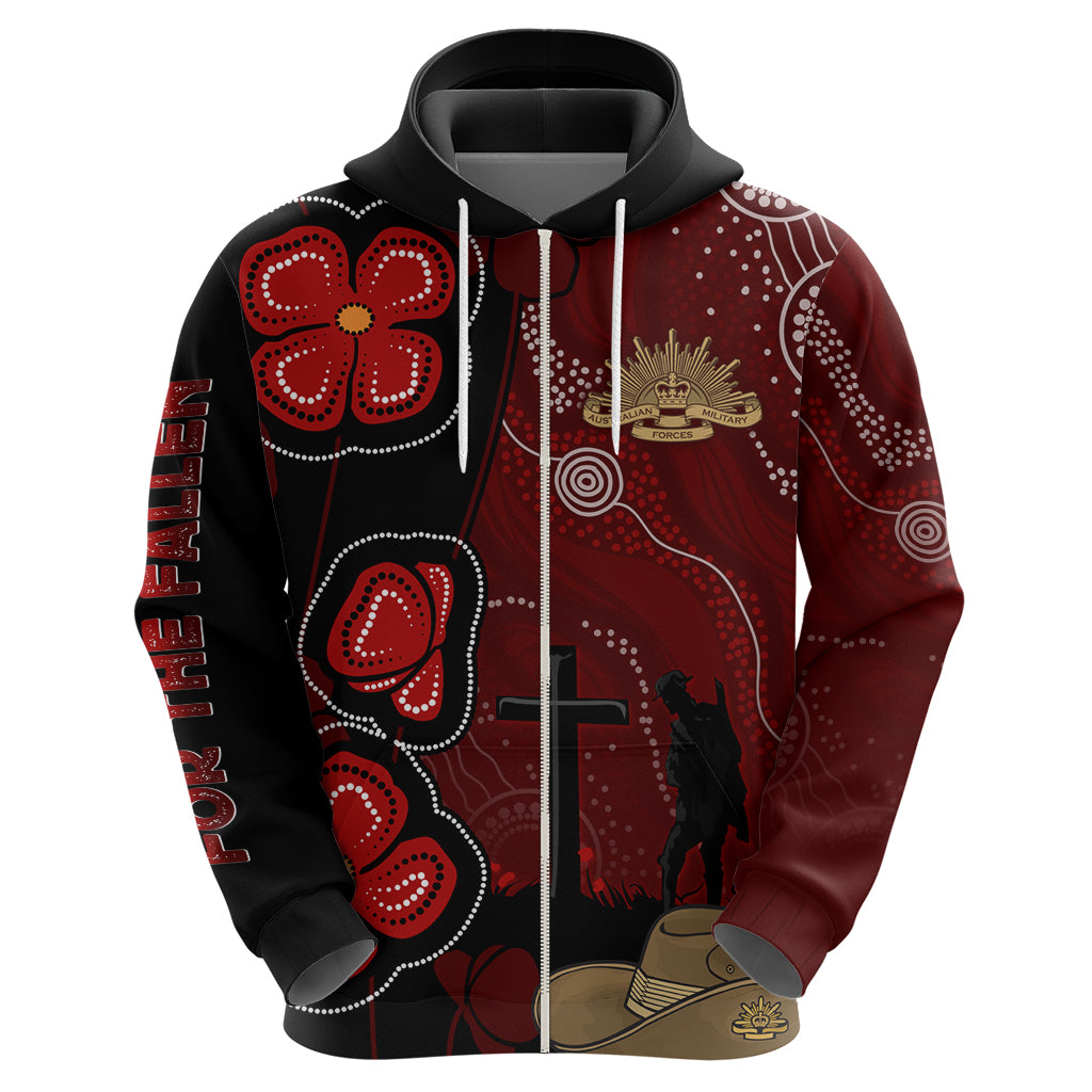 ANZAC Aboriginal Australia Hoodie For the Fallen LT7 - Vibe Hoodie Shop