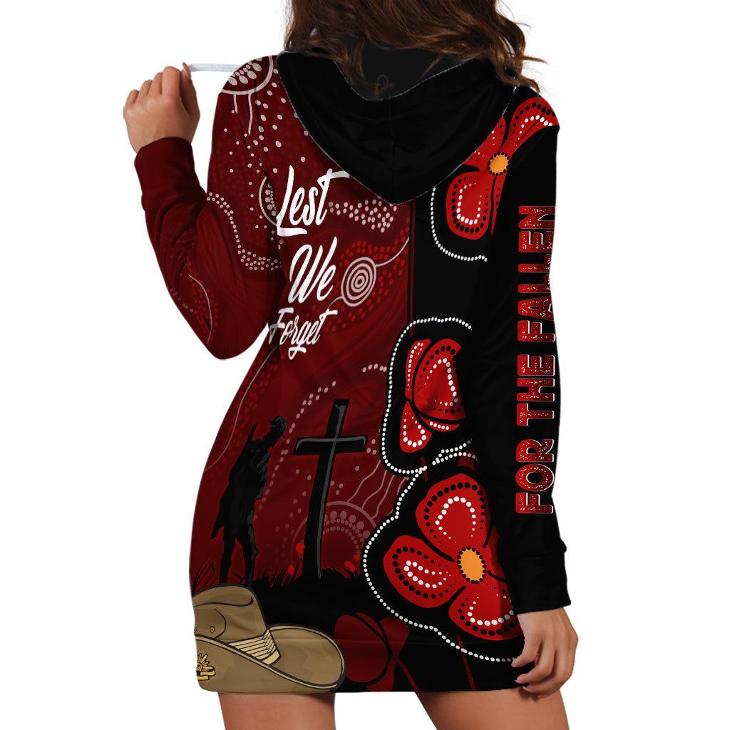 ANZAC Aboriginal Australia Hoodie Dress For the Fallen - Vibe Hoodie Shop