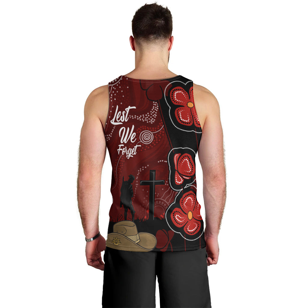 ANZAC Aboriginal Australia Men Tank Top For the Fallen - Vibe Hoodie Shop