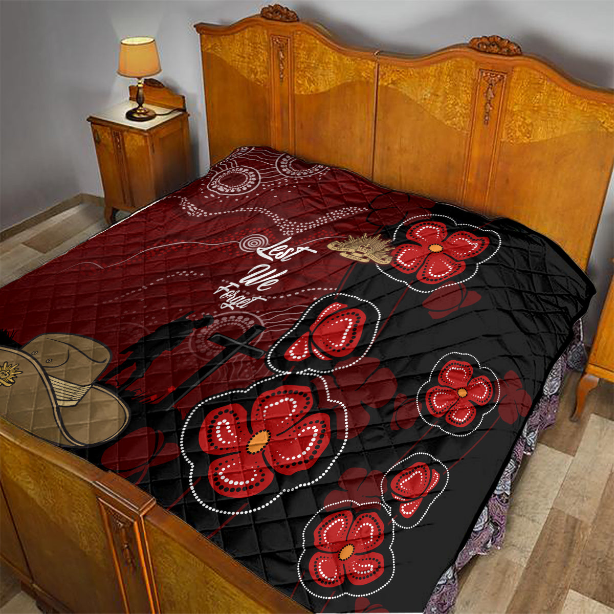 ANZAC Aboriginal Australia Quilt For the Fallen - Vibe Hoodie Shop