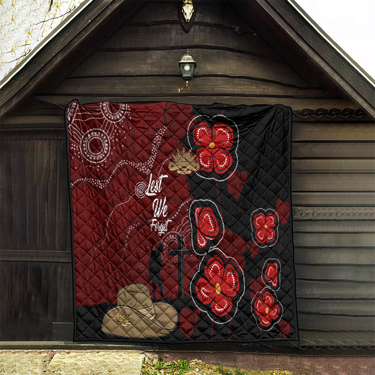 ANZAC Aboriginal Australia Quilt For the Fallen - Vibe Hoodie Shop