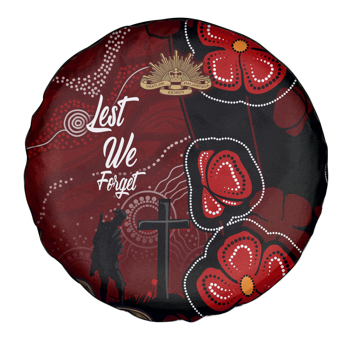 ANZAC Aboriginal Australia Spare Tire Cover For the Fallen - Vibe Hoodie Shop