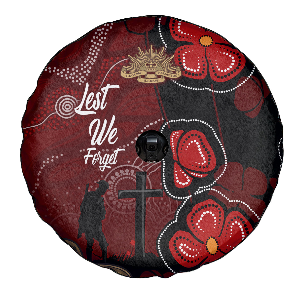 ANZAC Aboriginal Australia Spare Tire Cover For the Fallen - Vibe Hoodie Shop