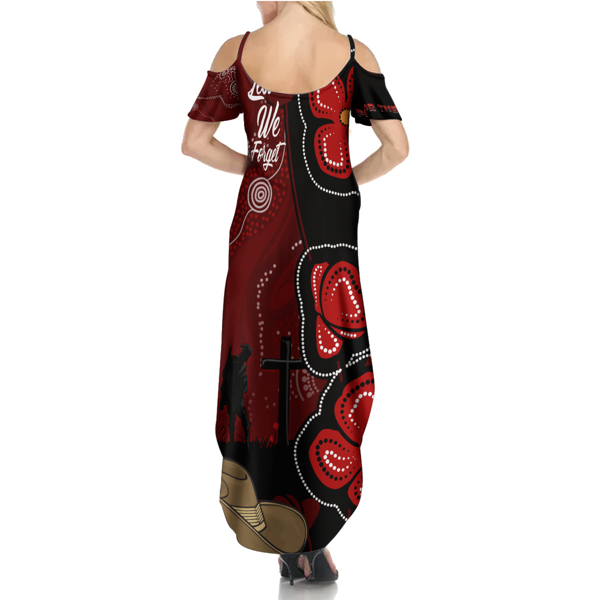 ANZAC Aboriginal Australia Summer Maxi Dress For the Fallen