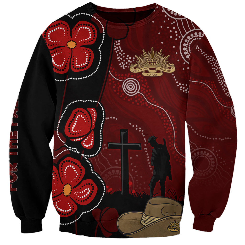 ANZAC Aboriginal Australia Sweatshirt For the Fallen - Vibe Hoodie Shop