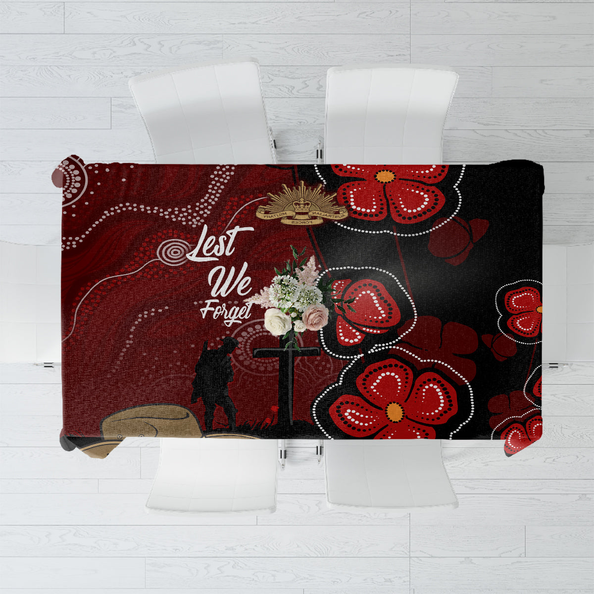 ANZAC Aboriginal Australia Tablecloth For the Fallen