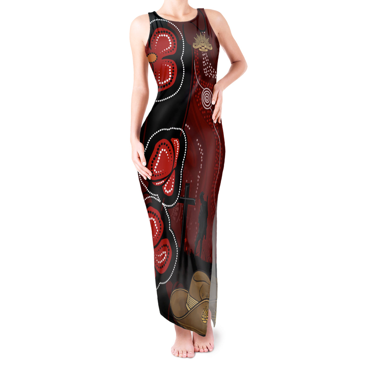 ANZAC Aboriginal Australia Tank Maxi Dress For the Fallen