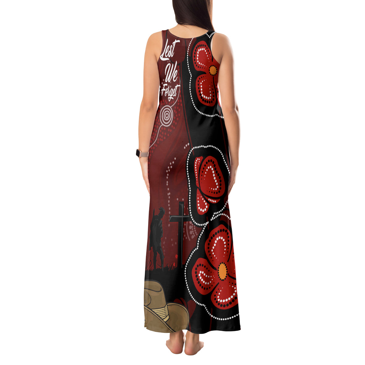 ANZAC Aboriginal Australia Tank Maxi Dress For the Fallen