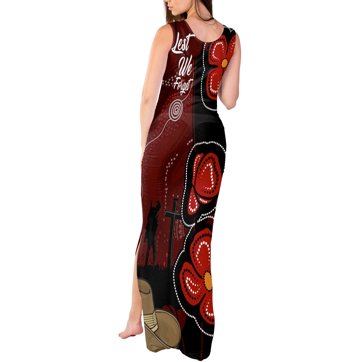 ANZAC Aboriginal Australia Tank Maxi Dress For the Fallen