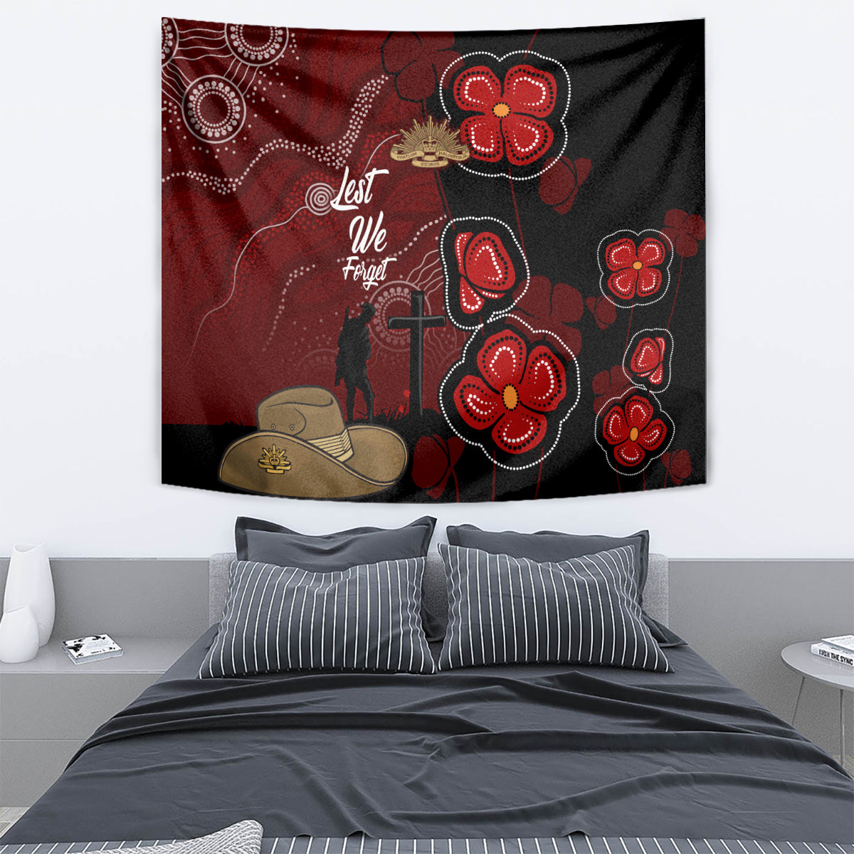 ANZAC Aboriginal Australia Tapestry For the Fallen - Vibe Hoodie Shop