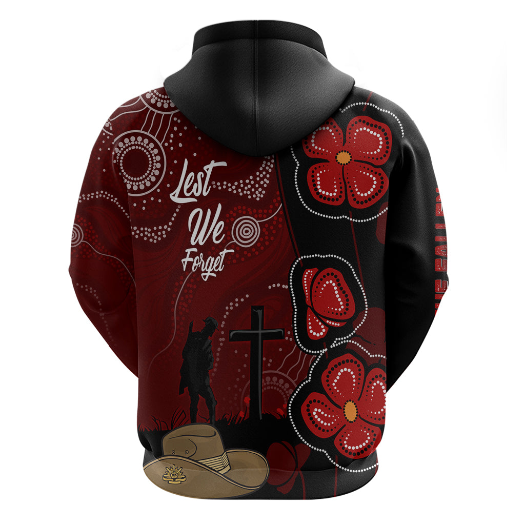 ANZAC Aboriginal Australia Zip Hoodie For the Fallen - Vibe Hoodie Shop