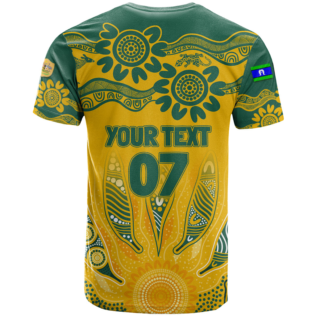 Custom Socceroos NAIDOC Week 2024 T Shirt Indigenous Burning Fire National Colors - Vibe Hoodie Shop