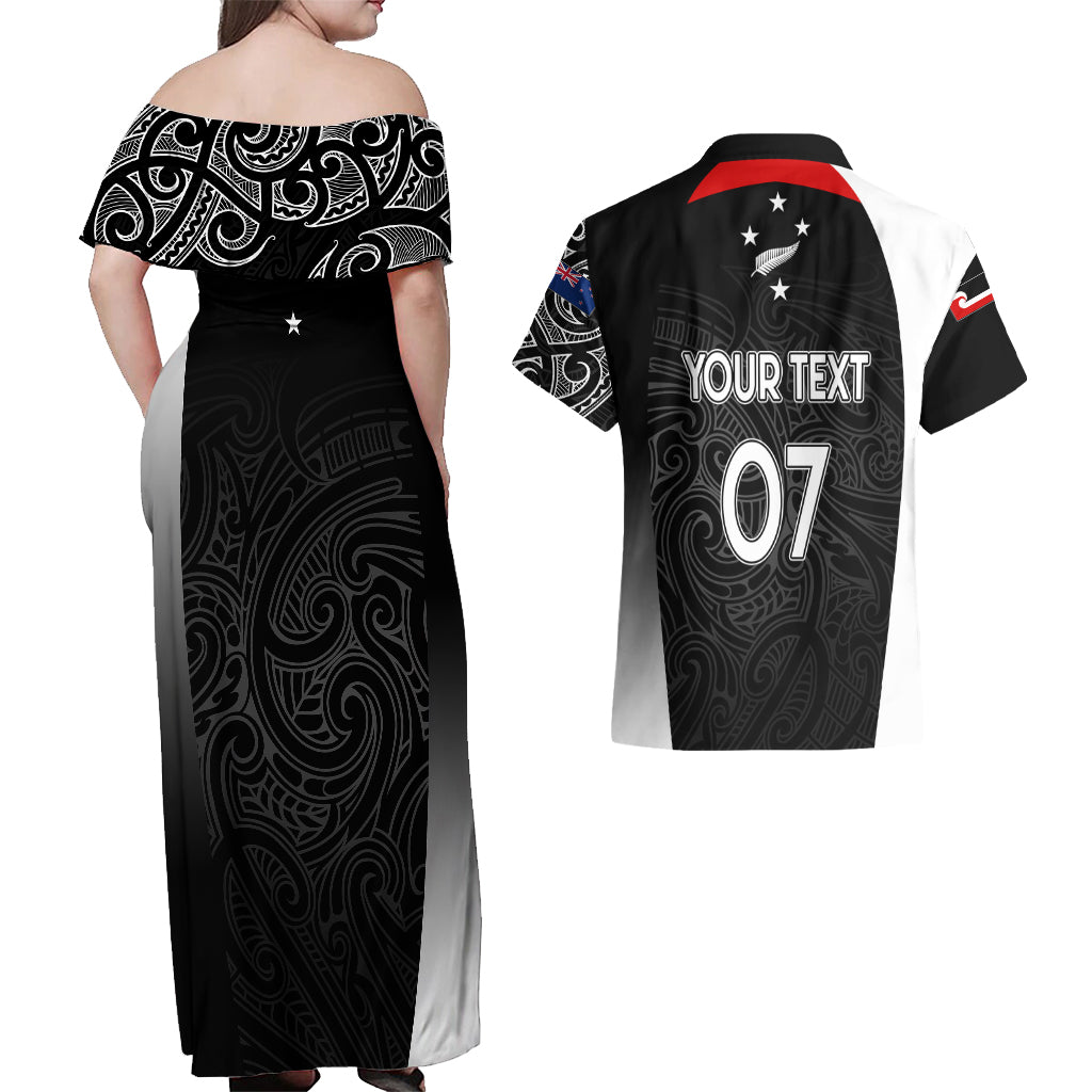 personalised-new-zealand-rugby-couples-matching-off-shoulder-maxi-dress-and-hawaiian-shirt-aotearoa-world-cup-2023-champions