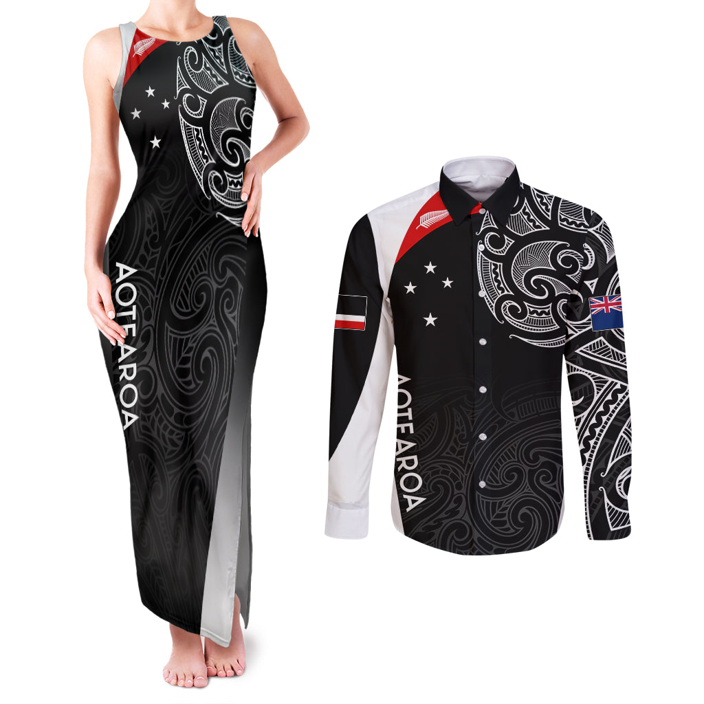 personalised-new-zealand-rugby-couples-matching-tank-maxi-dress-and-long-sleeve-button-shirts-aotearoa-world-cup-2023-champions