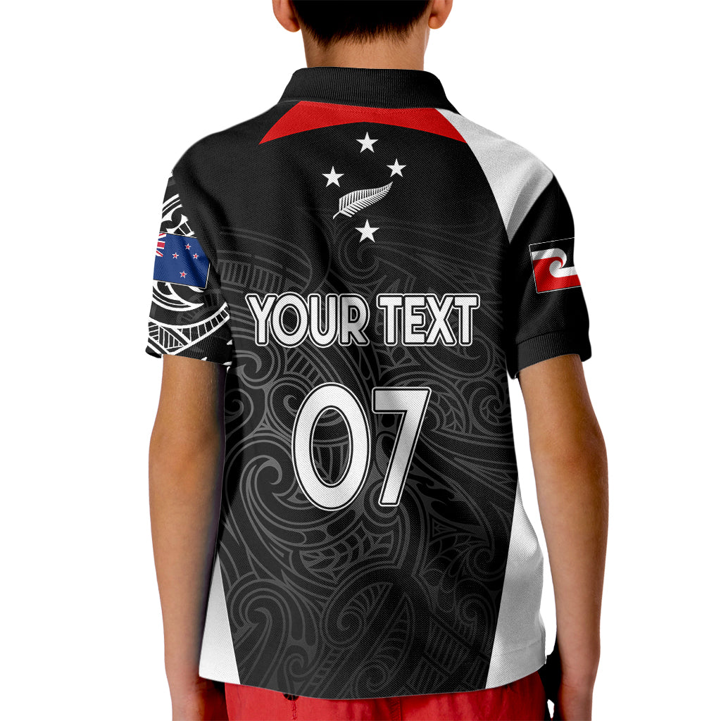 Personalised New Zealand Rugby Kid Polo Shirt Aotearoa World Cup 2023 Champions - Vibe Hoodie Shop