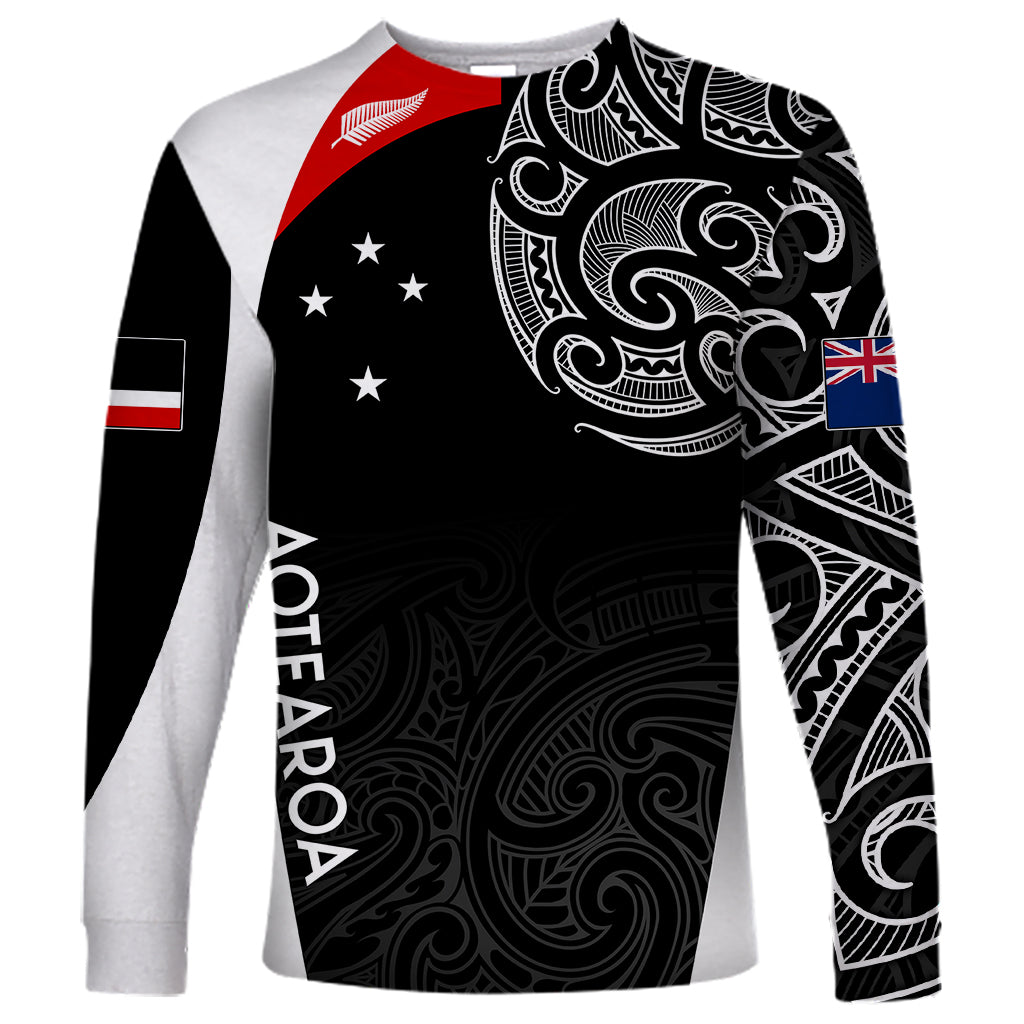Personalised New Zealand Rugby Long Sleeve Shirt Aotearoa World Cup 2023 Champions - Vibe Hoodie Shop