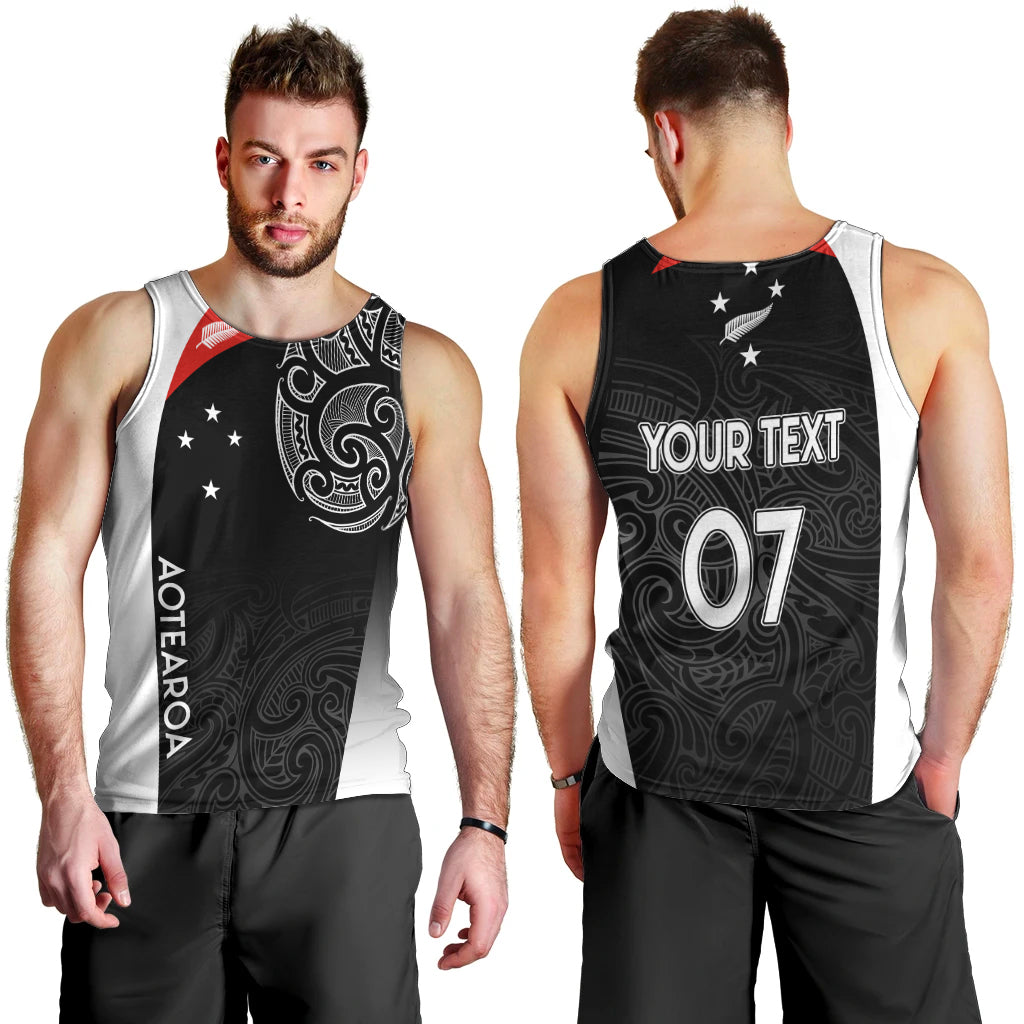 Personalised New Zealand Rugby Men Tank Top Aotearoa World Cup 2023 Champions - Vibe Hoodie Shop