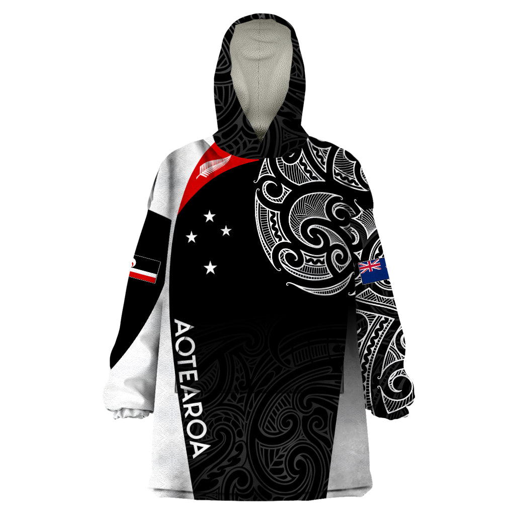 Personalised New Zealand Rugby Wearable Blanket Hoodie Aotearoa World Cup 2023 Champions - Vibe Hoodie Shop