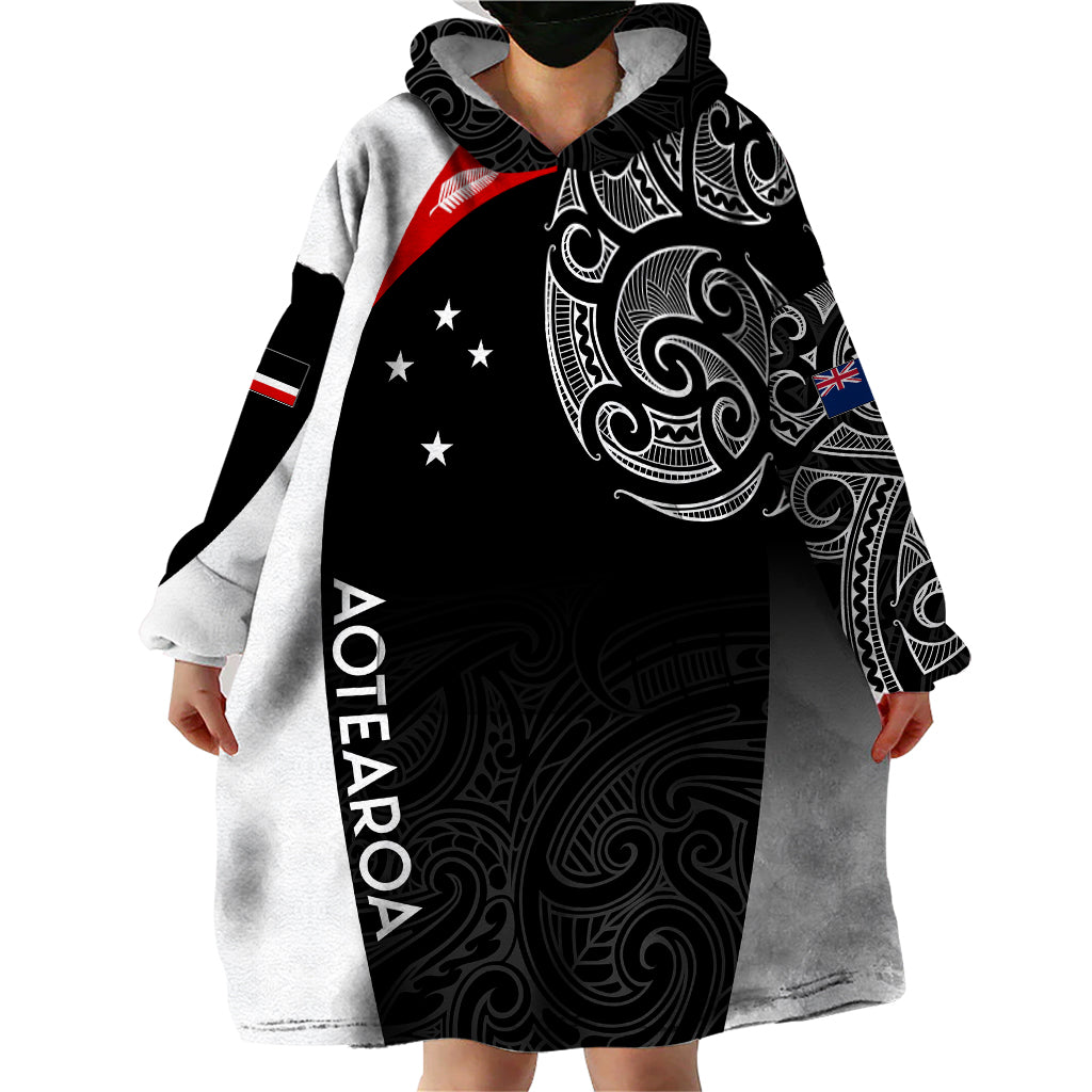 Personalised New Zealand Rugby Wearable Blanket Hoodie Aotearoa World Cup 2023 Champions - Vibe Hoodie Shop