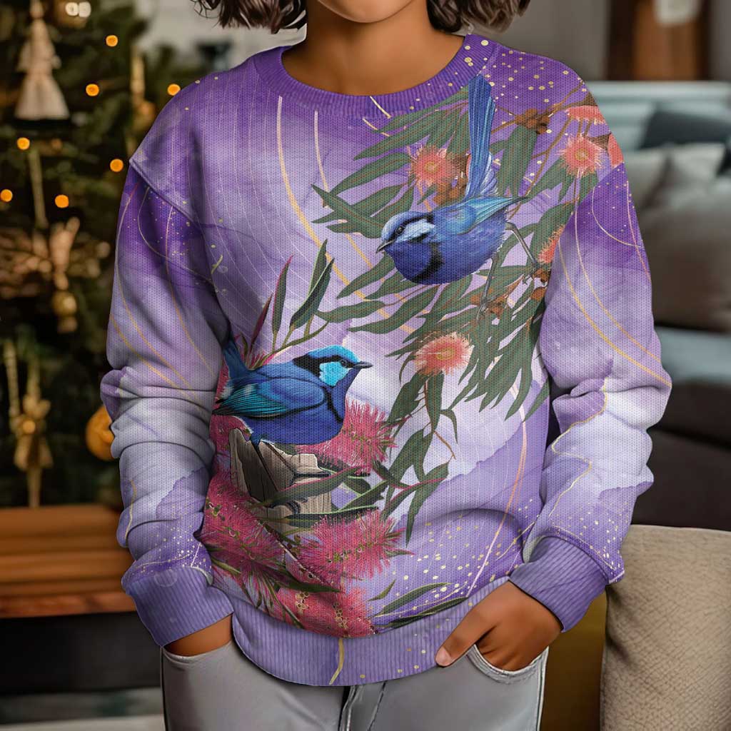 Australia Splendid Fairy Wren on Eucalyptus Kid Ugly Christmas Sweater Epilepsy Awareness - Vibe Hoodie