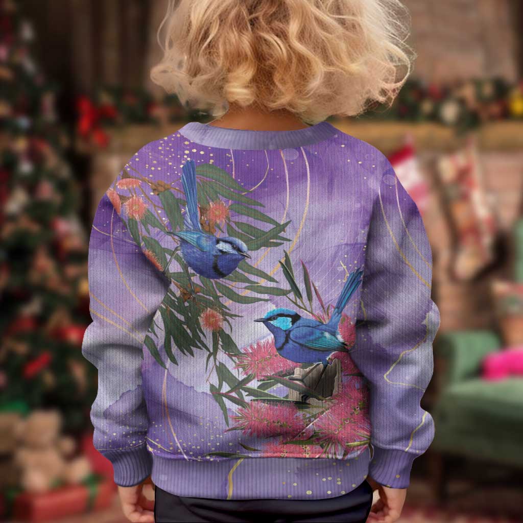 Australia Splendid Fairy Wren on Eucalyptus Kid Ugly Christmas Sweater Epilepsy Awareness - Vibe Hoodie