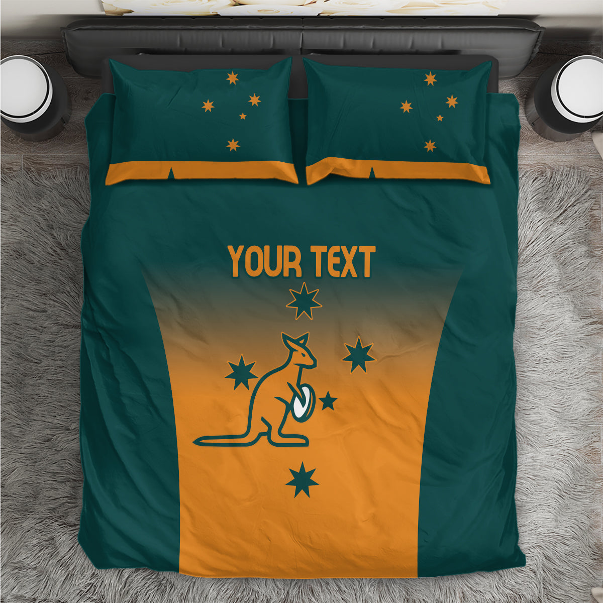 Custom Wallaroos Womens Rugby Bedding Set Sporty Style - Vibe Hoodie Shop