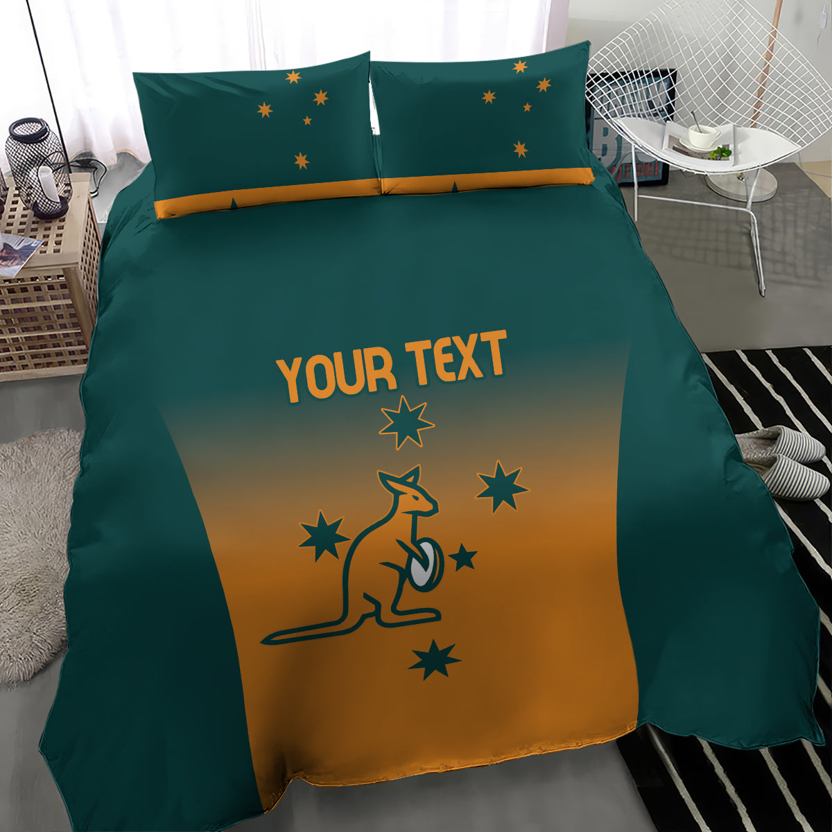 Custom Wallaroos Womens Rugby Bedding Set Sporty Style - Vibe Hoodie Shop