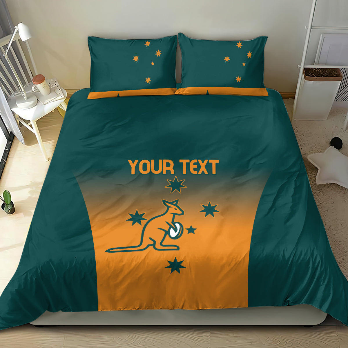 Custom Wallaroos Womens Rugby Bedding Set Sporty Style - Vibe Hoodie Shop