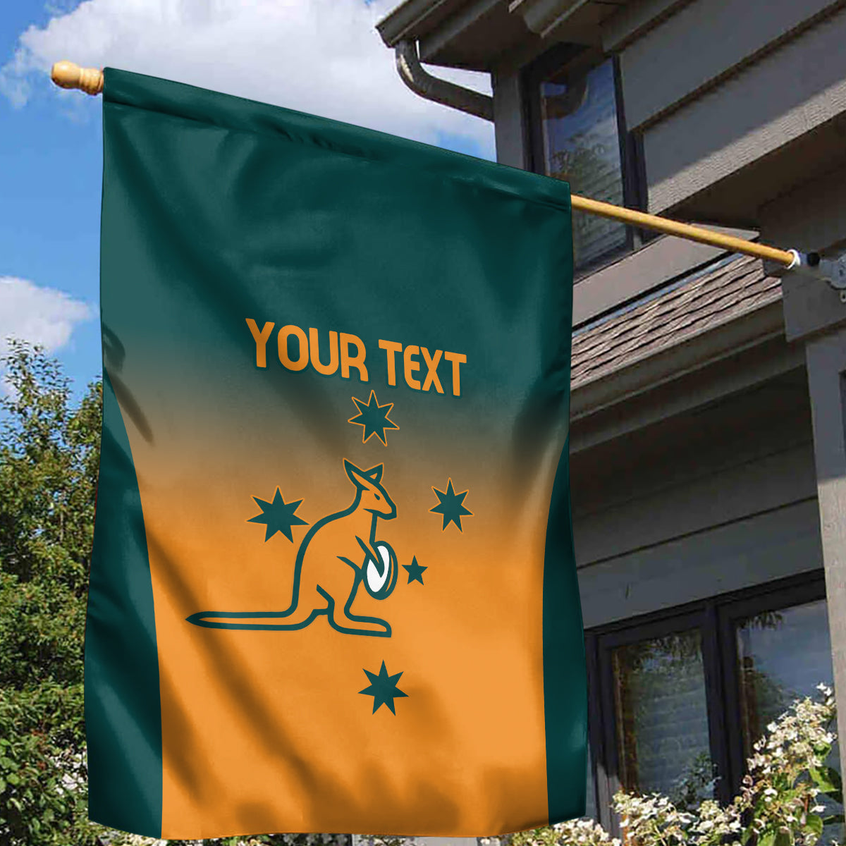 Custom Wallaroos Womens Rugby Garden Flag Sporty Style - Vibe Hoodie Shop