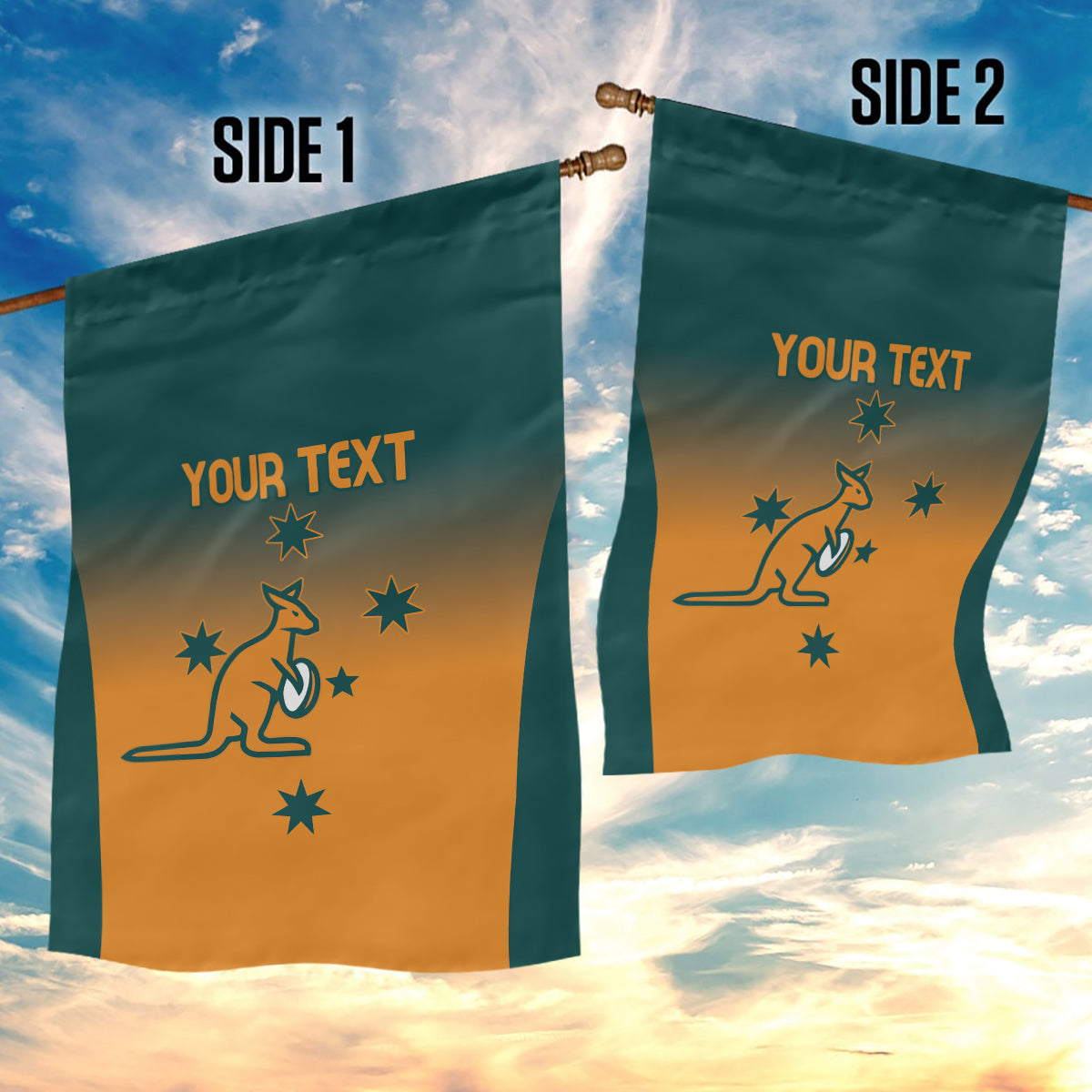 Custom Wallaroos Womens Rugby Garden Flag Sporty Style - Vibe Hoodie Shop