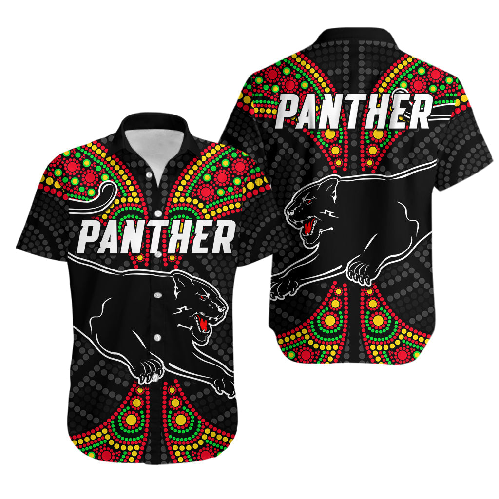 Panthers Liquorice Allsorts Rugby Aboriginal Hawaiian Shirt - Vibe Hoodie Shop