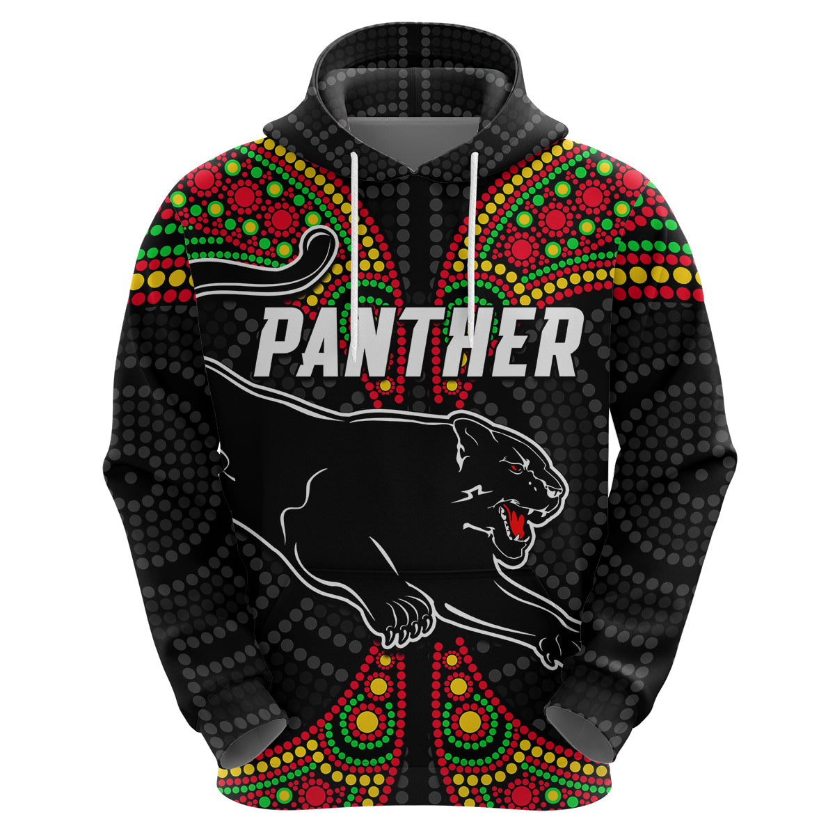 Panthers Liquorice Allsorts Rugby Aboriginal Hoodie LT9 - Vibe Hoodie Shop