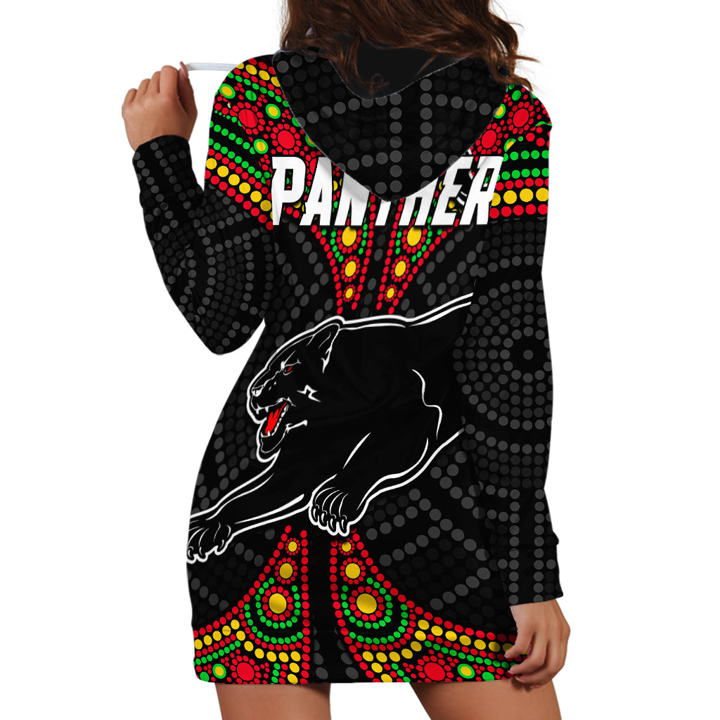 Panthers Liquorice Allsorts Rugby Aboriginal Hoodie Dress - Vibe Hoodie Shop