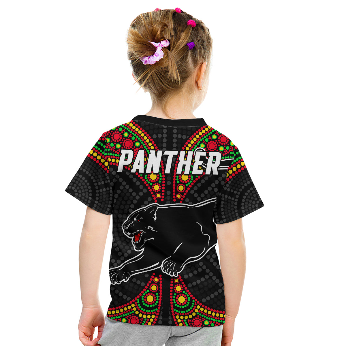 Panthers Liquorice Allsorts Rugby Aboriginal Kid T Shirt - Vibe Hoodie Shop