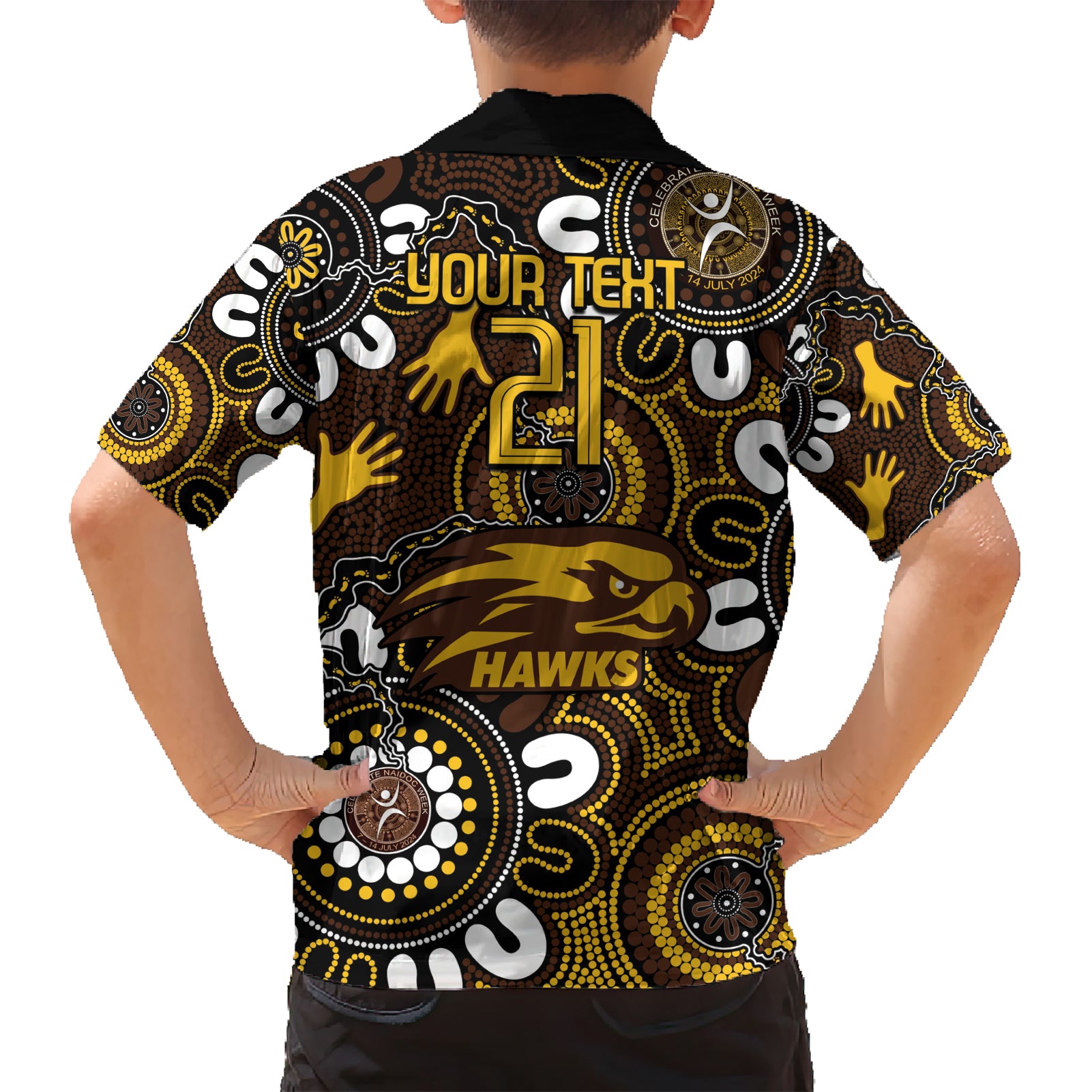 Custom Hawthorn NAIDOC Week 2024 Hawaiian Shirt Fire Burning Aboriginal Dots Art - Vibe Hoodie Shop