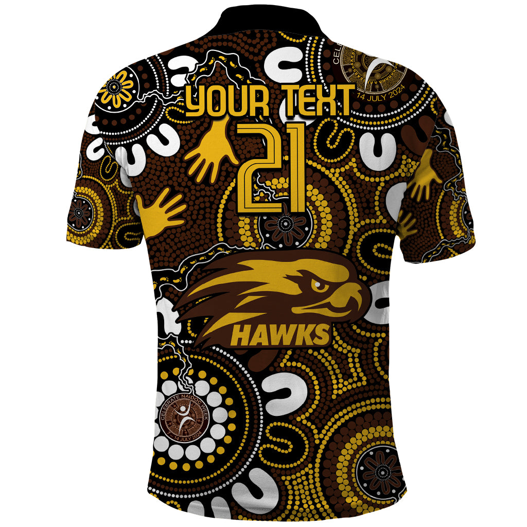 Custom Hawthorn NAIDOC Week 2024 Polo Shirt Fire Burning Aboriginal Dots Art LT9 - Vibe Hoodie Shop