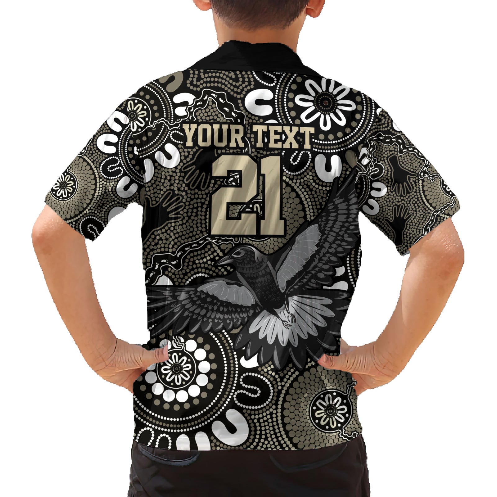 Custom Magpies NAIDOC Week 2024 Hawaiian Shirt Fire Burning Aboriginal Dots Art - Vibe Hoodie Shop