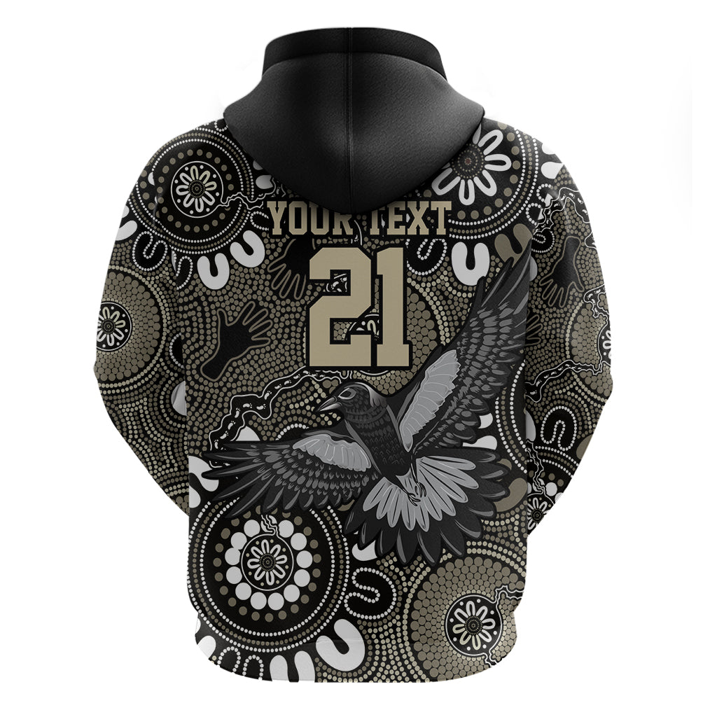 Custom Magpies NAIDOC Week 2024 Hoodie Fire Burning Aboriginal Dots Art LT9 - Vibe Hoodie Shop