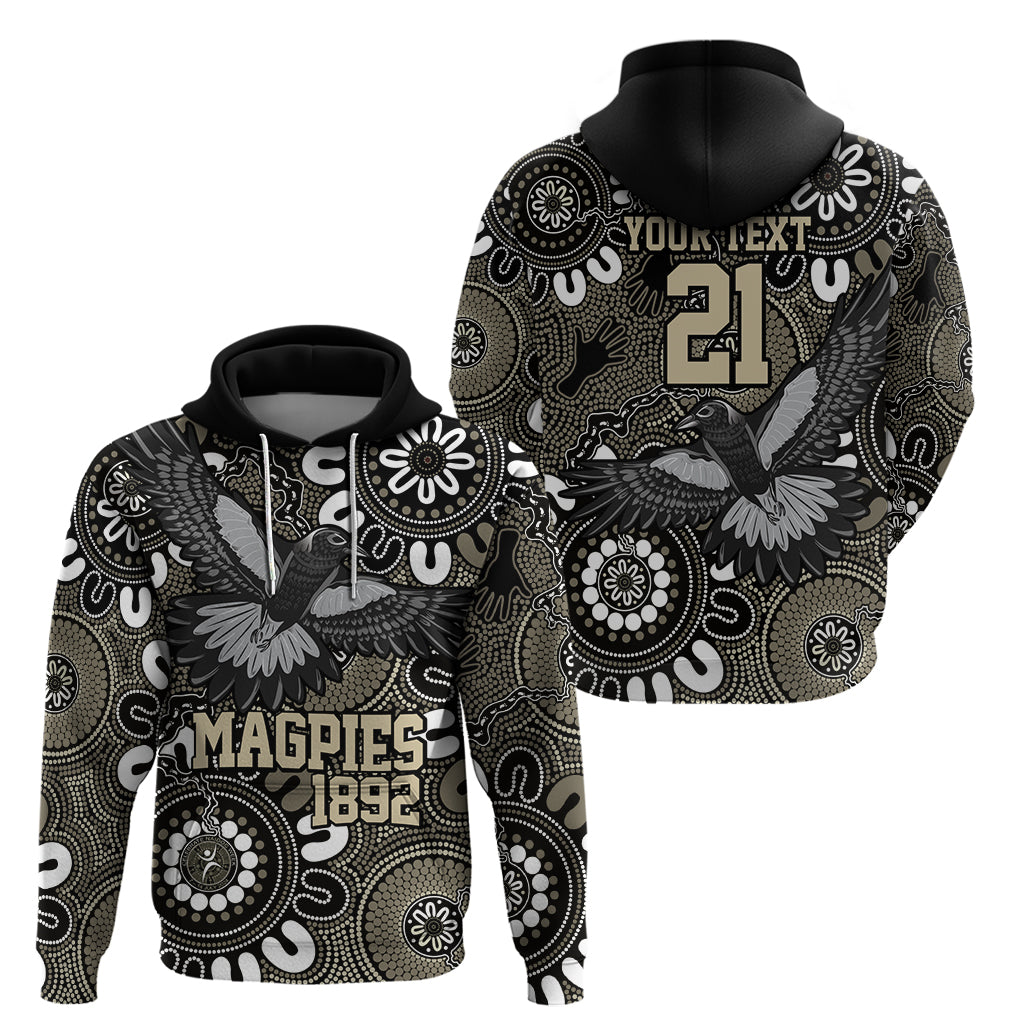 Custom Magpies NAIDOC Week 2024 Hoodie Fire Burning Aboriginal Dots Art LT9 - Vibe Hoodie Shop