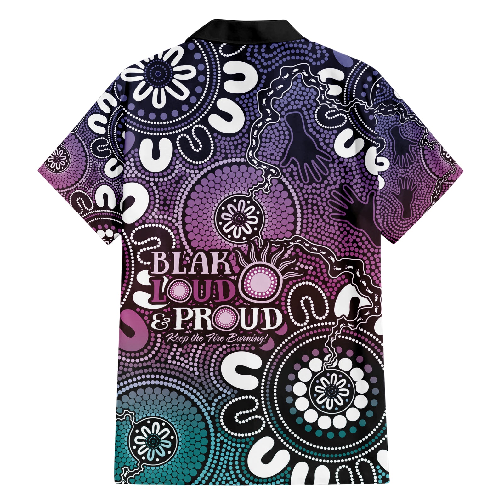 NAIDOC Week 2024 Fire Burning Hawaiian Shirt Aboriginal Dots Pink Art - Vibe Hoodie Shop