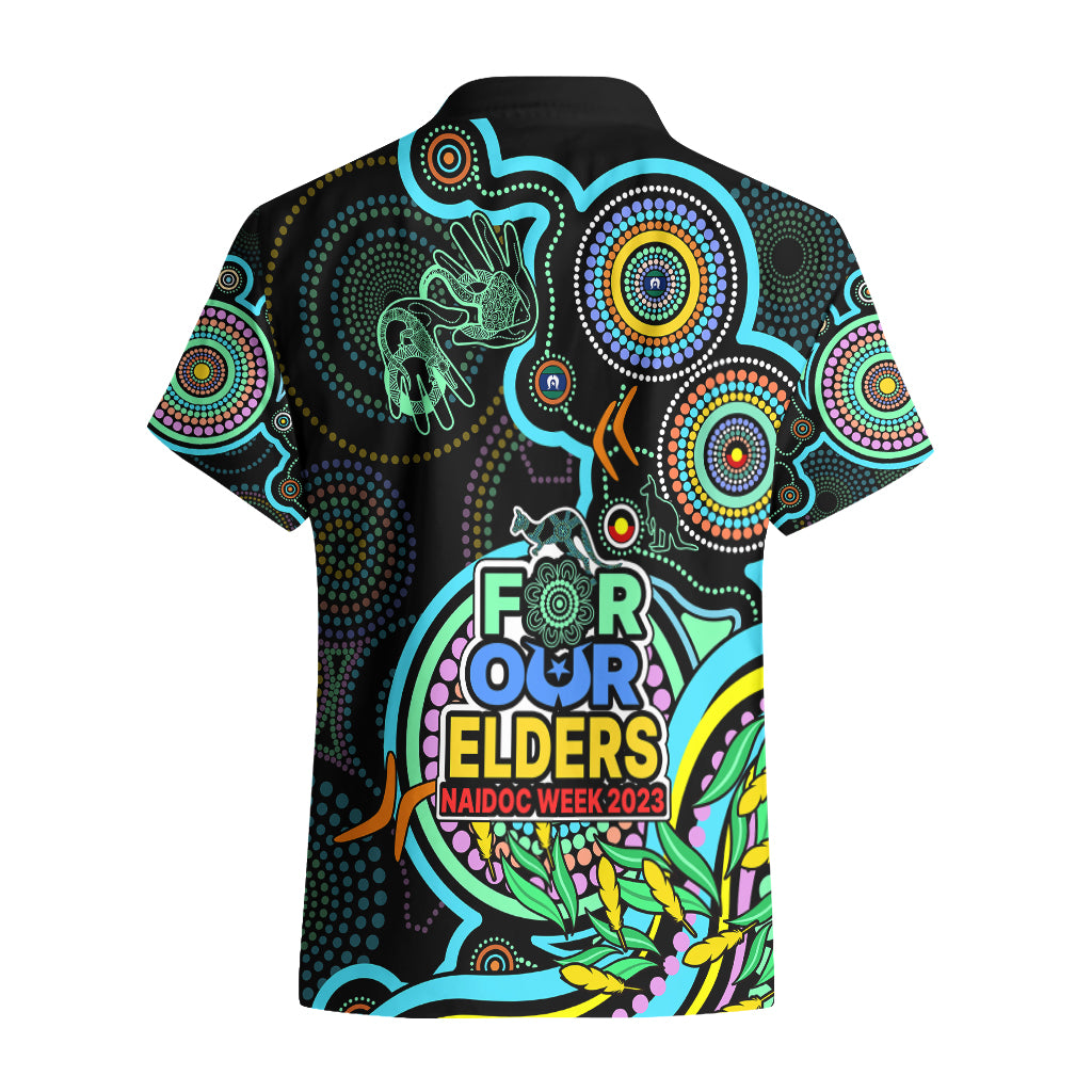 NAIDOC Week 2023 Hawaiian Shirt Indigenous Tribal Ver.02 - Aqua - Vibe Hoodie Shop