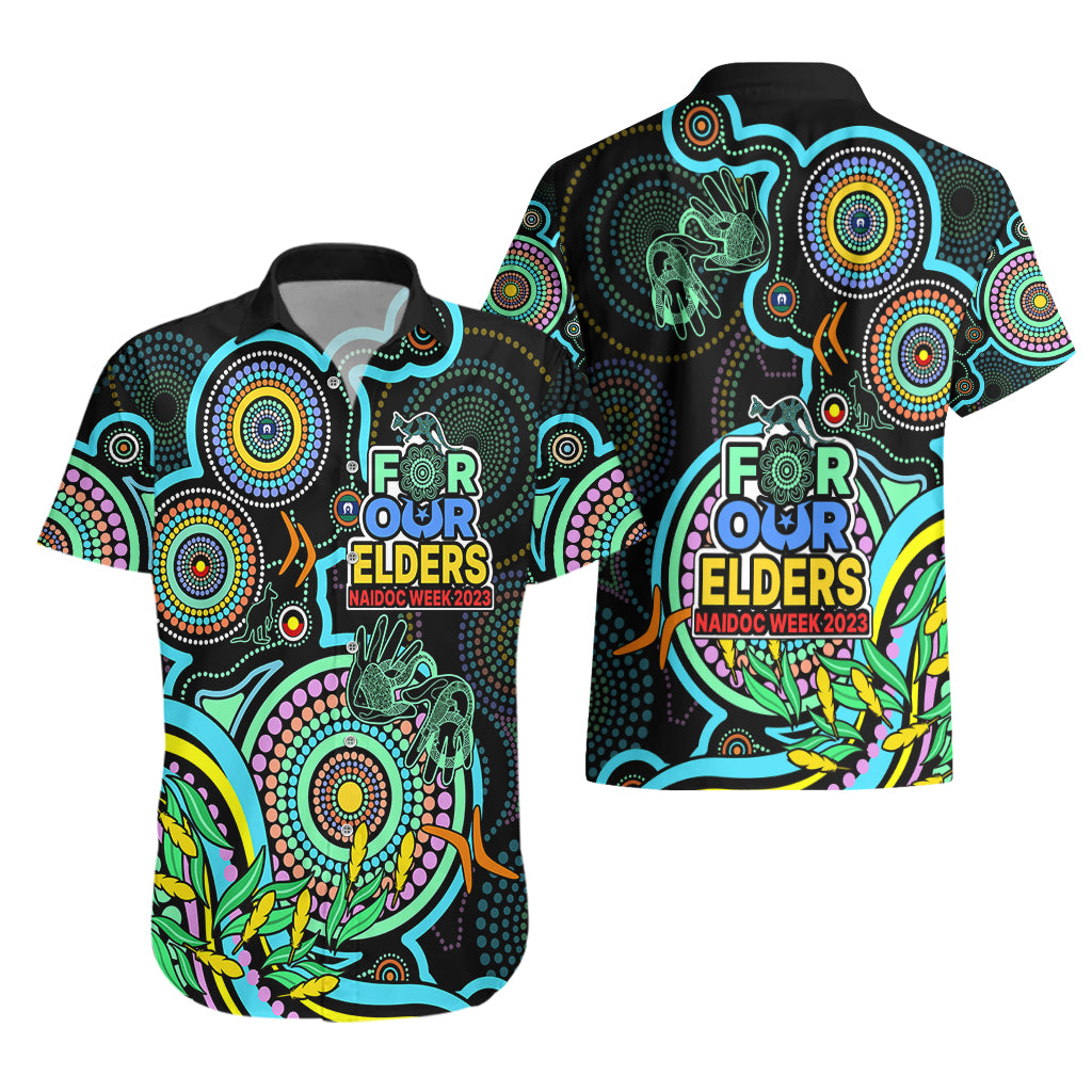 NAIDOC Week 2023 Hawaiian Shirt Indigenous Tribal Ver.02 - Aqua - Vibe Hoodie Shop