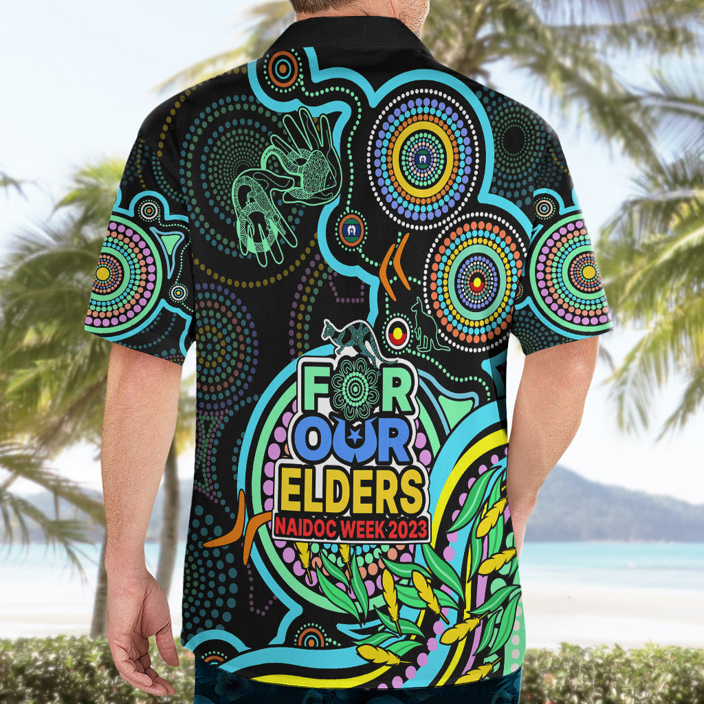 NAIDOC Week 2023 Hawaiian Shirt Indigenous Tribal Ver.02 - Aqua - Vibe Hoodie Shop