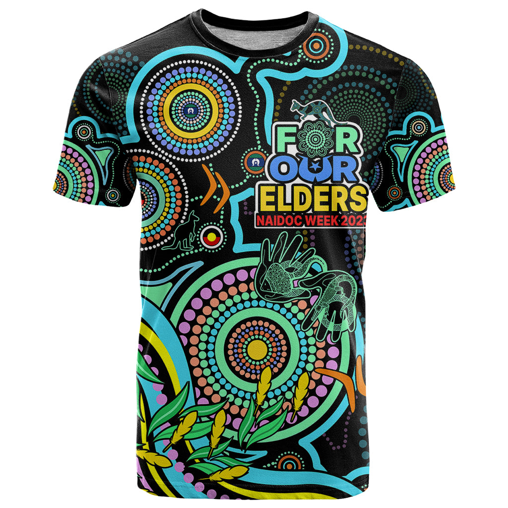 NAIDOC Week 2023 T Shirt Indigenous Tribal Ver.02 - Aqua LT9 - Vibe Hoodie Shop