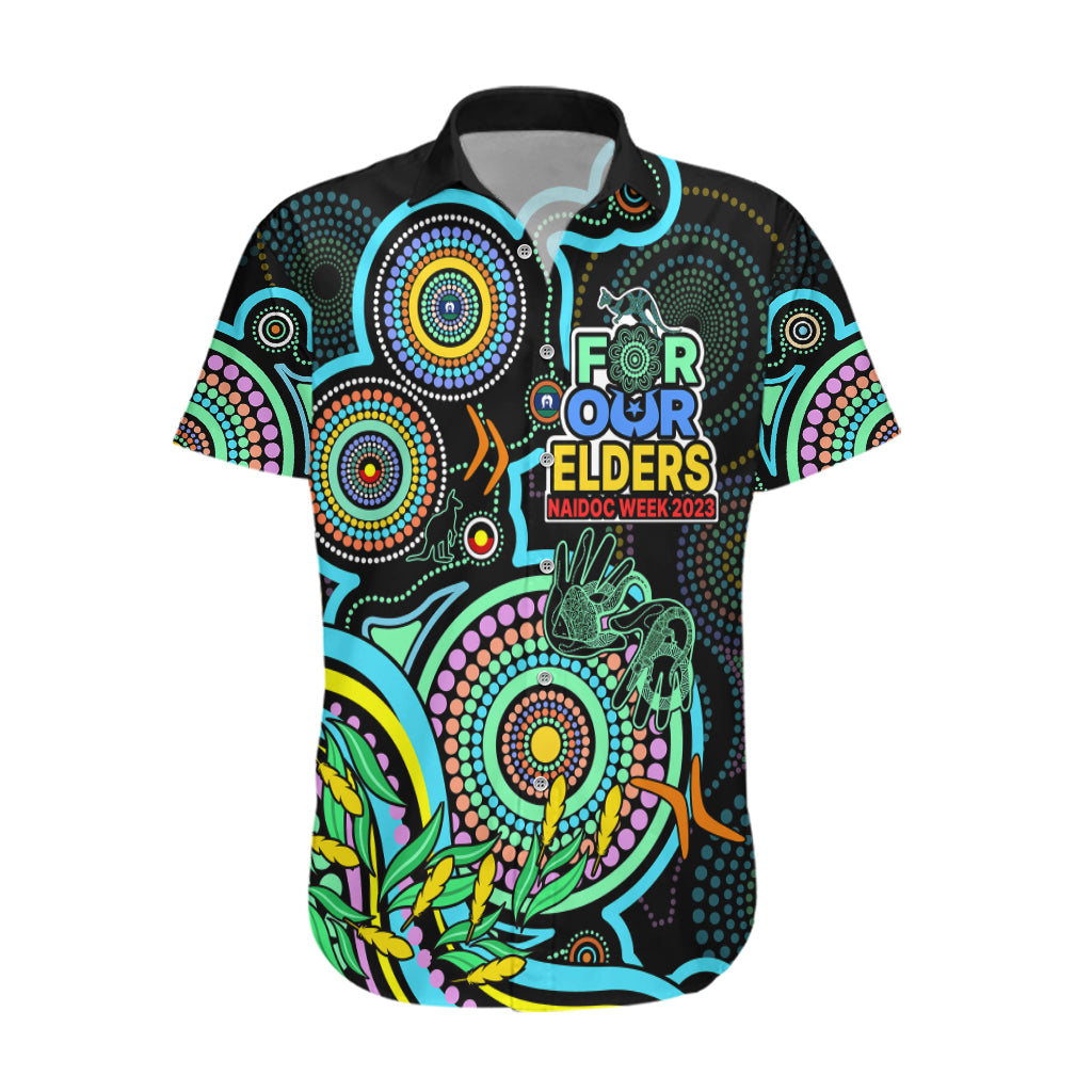 Custom NAIDOC Week 2023 Hawaiian Shirt Indigenous Tribal Ver.02 - Aqua - Vibe Hoodie Shop