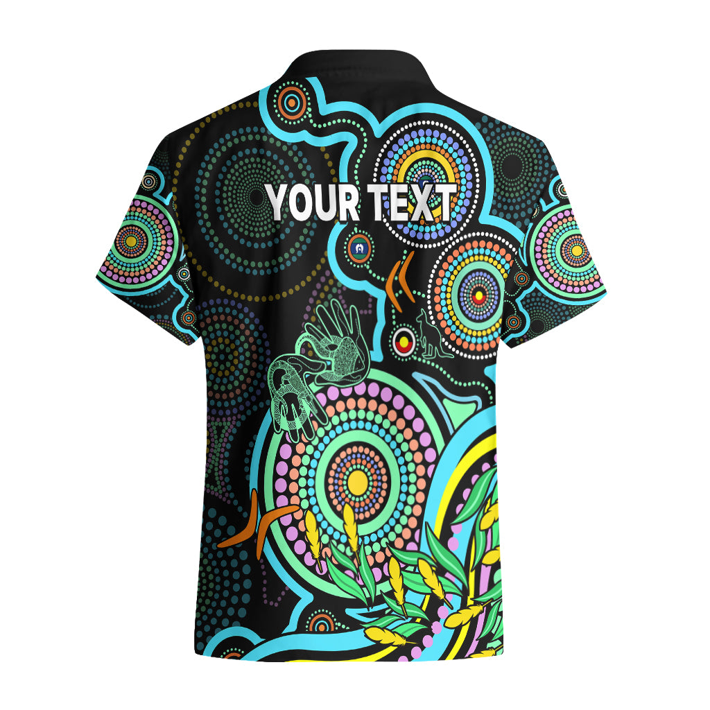 Custom NAIDOC Week 2023 Hawaiian Shirt Indigenous Tribal Ver.02 - Aqua - Vibe Hoodie Shop