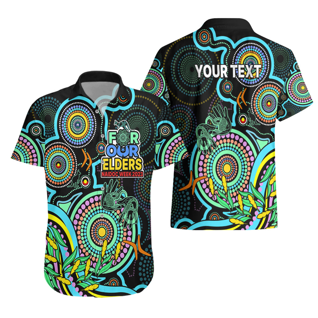 Custom NAIDOC Week 2023 Hawaiian Shirt Indigenous Tribal Ver.02 - Aqua - Vibe Hoodie Shop
