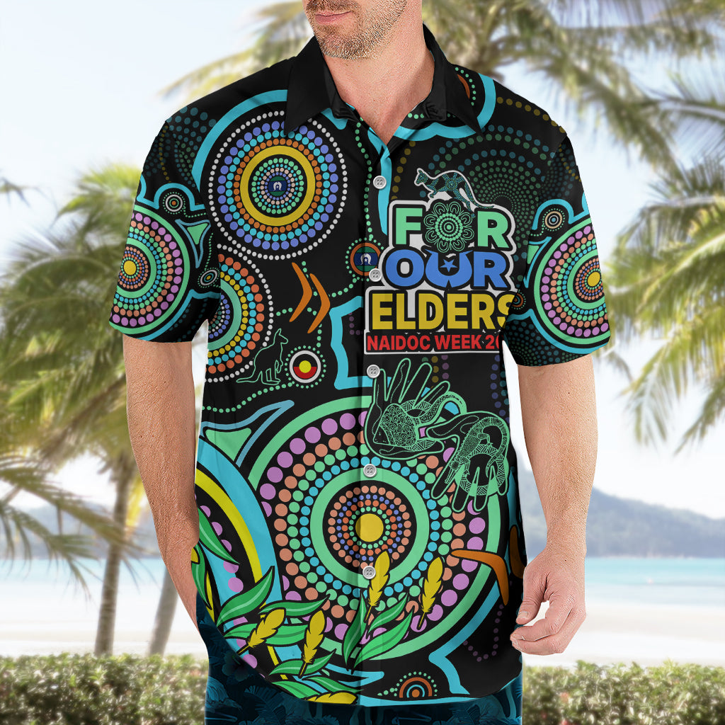 Custom NAIDOC Week 2023 Hawaiian Shirt Indigenous Tribal Ver.02 - Aqua - Vibe Hoodie Shop