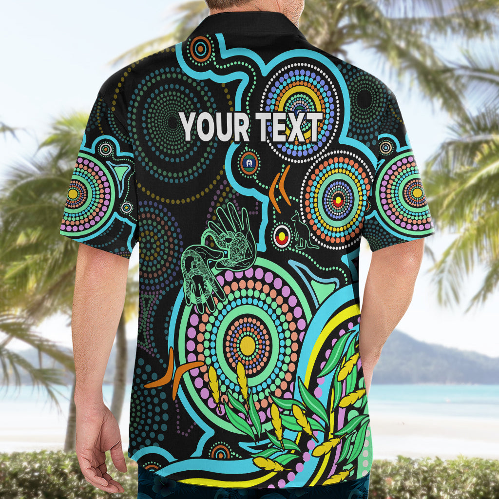 Custom NAIDOC Week 2023 Hawaiian Shirt Indigenous Tribal Ver.02 - Aqua - Vibe Hoodie Shop